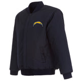 Los Angeles Chargers All-Wool Reversible Jacket (Front and Back Logos)