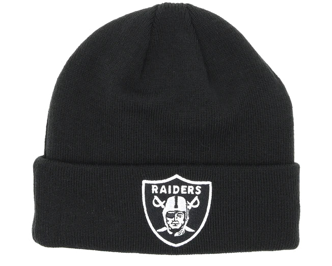 Las Vegas Raiders Team Essential Knit Black/White Cuff