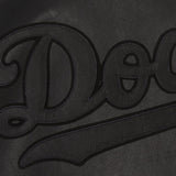 LOS ANGELES DODGERS FULL LEATHER JACKET - BLACK/BLACK