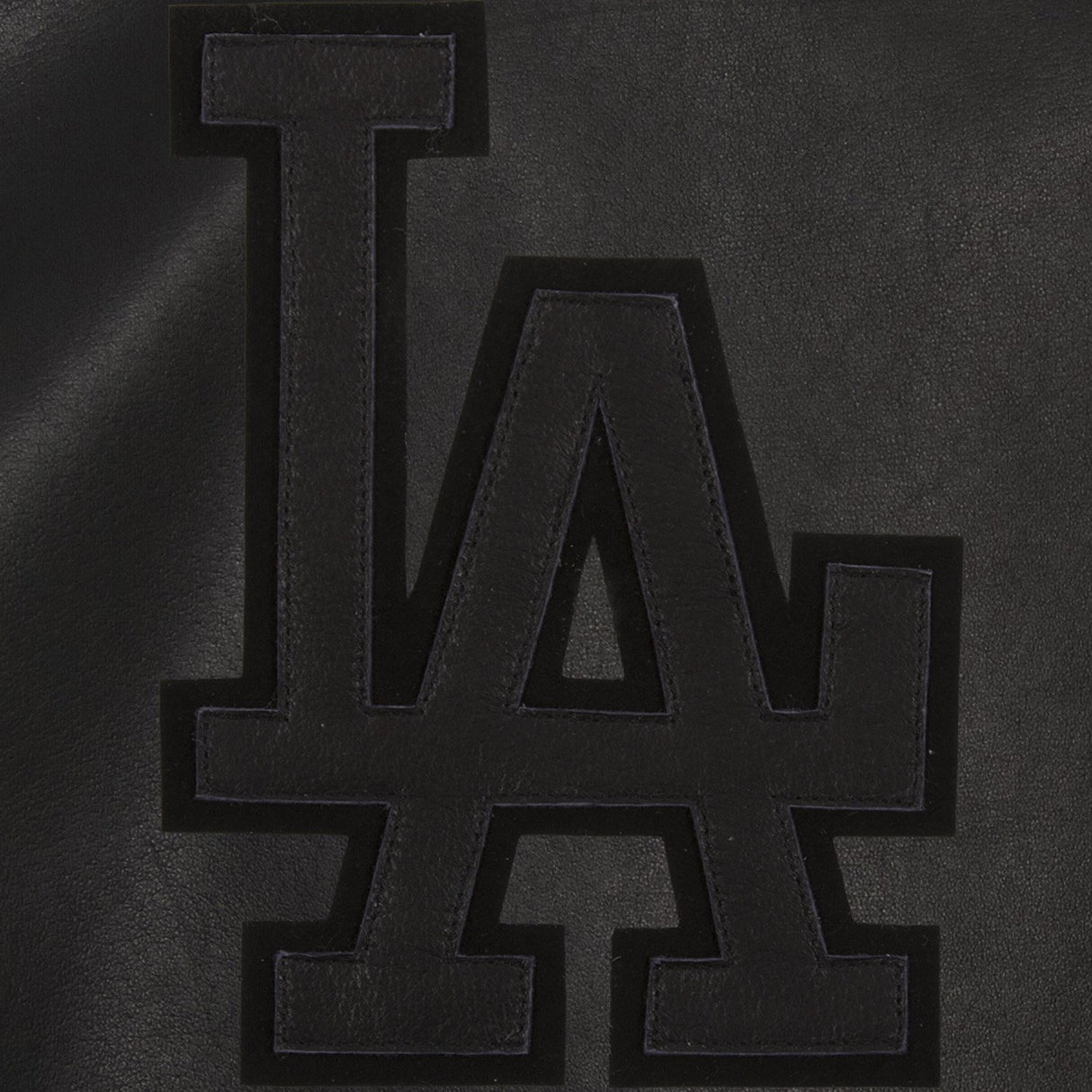 LOS ANGELES DODGERS FULL LEATHER JACKET - BLACK/BLACK