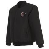 ATLANTA FALCONS REVERSIBLE WOOL JACKET - BLACK