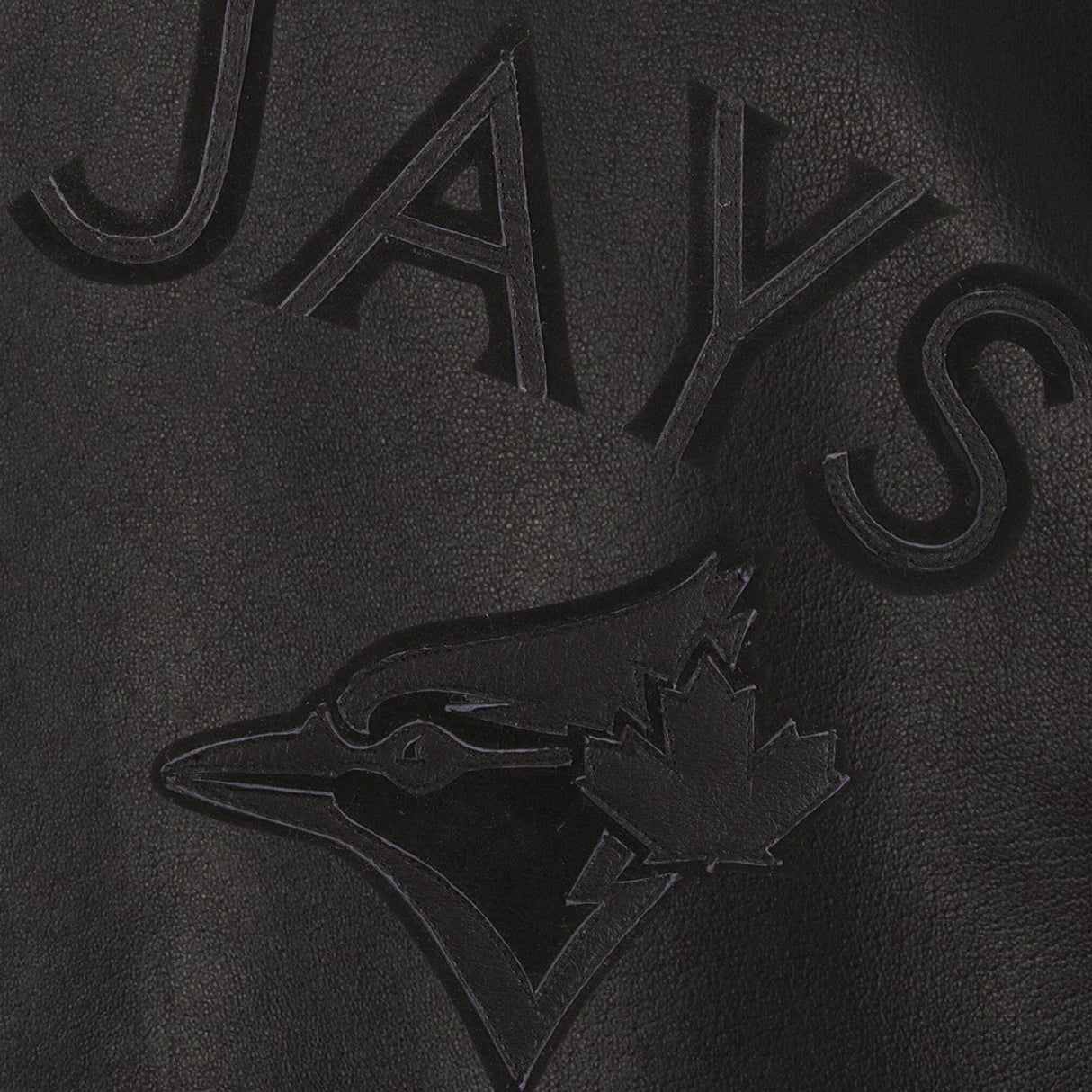 TORONTO BLUE JAYS FULL LEATHER JACKET - BLACK/BLACK