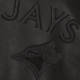 TORONTO BLUE JAYS FULL LEATHER JACKET - BLACK/BLACK