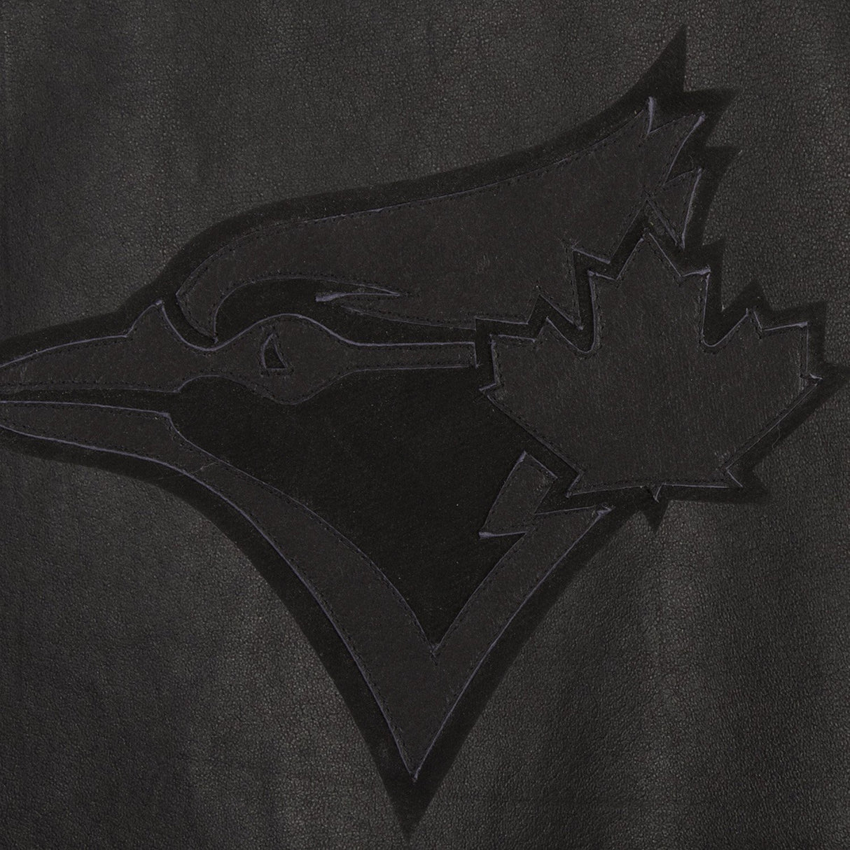 TORONTO BLUE JAYS FULL LEATHER JACKET - BLACK/BLACK
