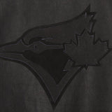 TORONTO BLUE JAYS FULL LEATHER JACKET - BLACK/BLACK