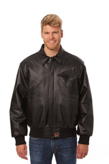 TORONTO BLUE JAYS FULL LEATHER JACKET - BLACK/BLACK