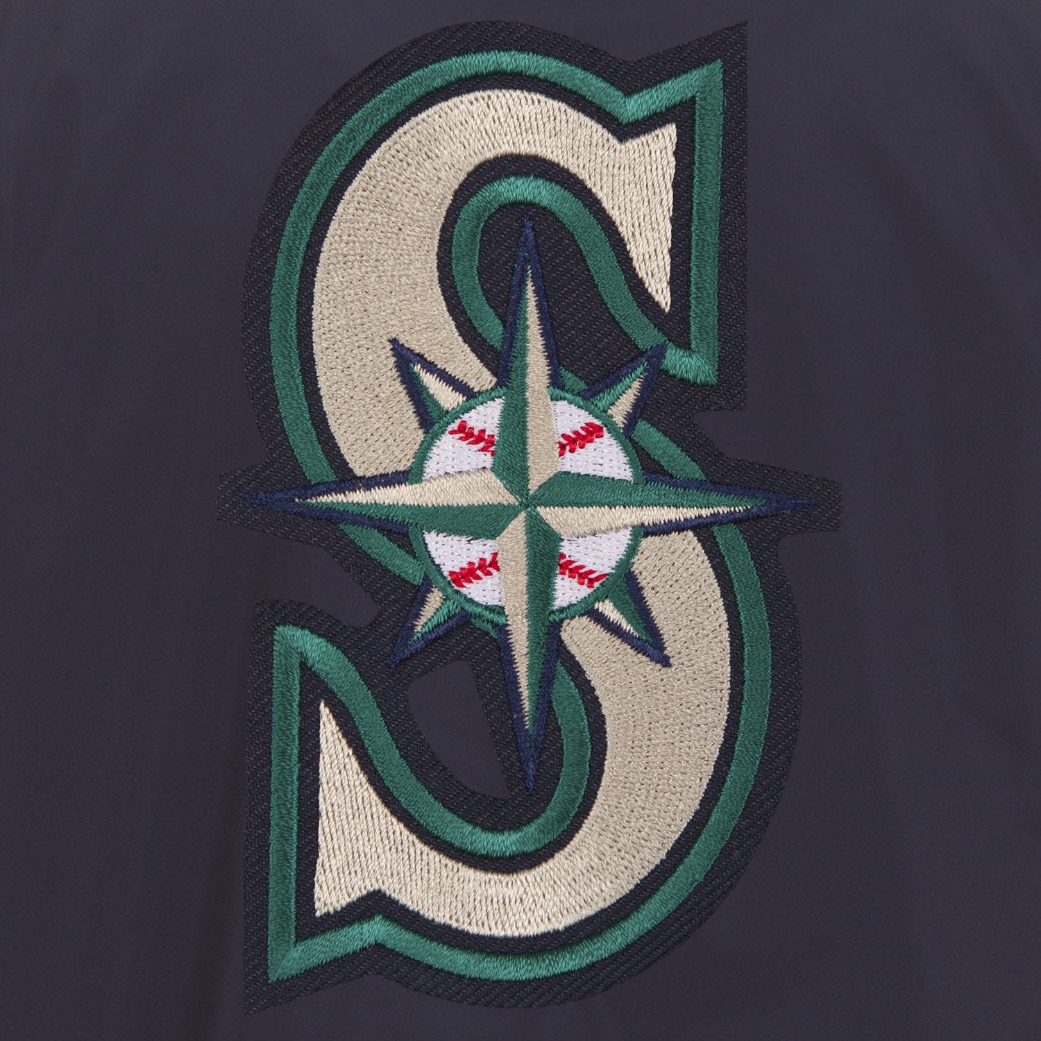 SEATTLE MARINERS JH DESIGN LIGHTWEIGHT NYLON BOMBER JACKET – NAVY