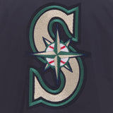 SEATTLE MARINERS JH DESIGN LIGHTWEIGHT NYLON BOMBER JACKET – NAVY