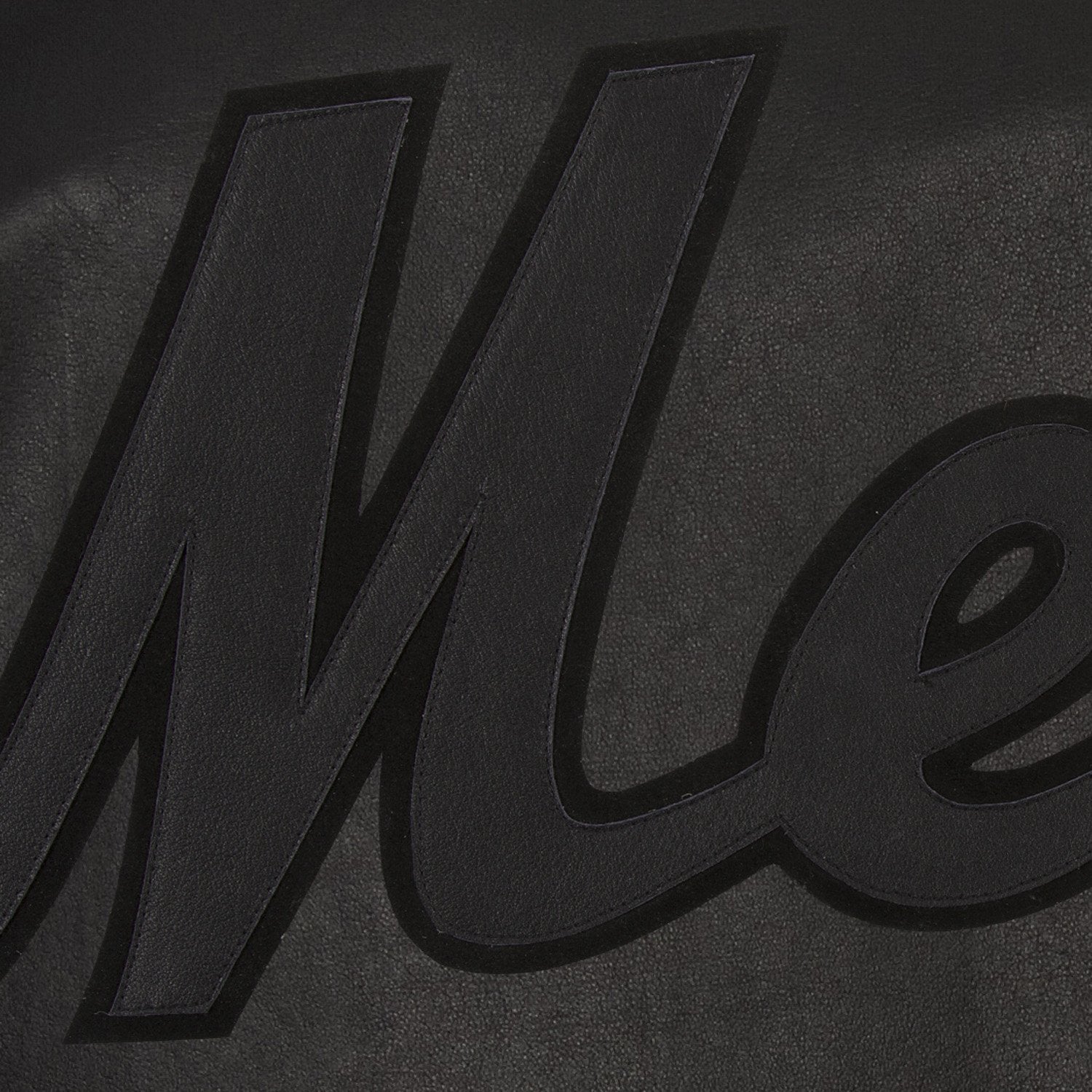 NEW YORK METS FULL LEATHER JACKET - BLACK/BLACK